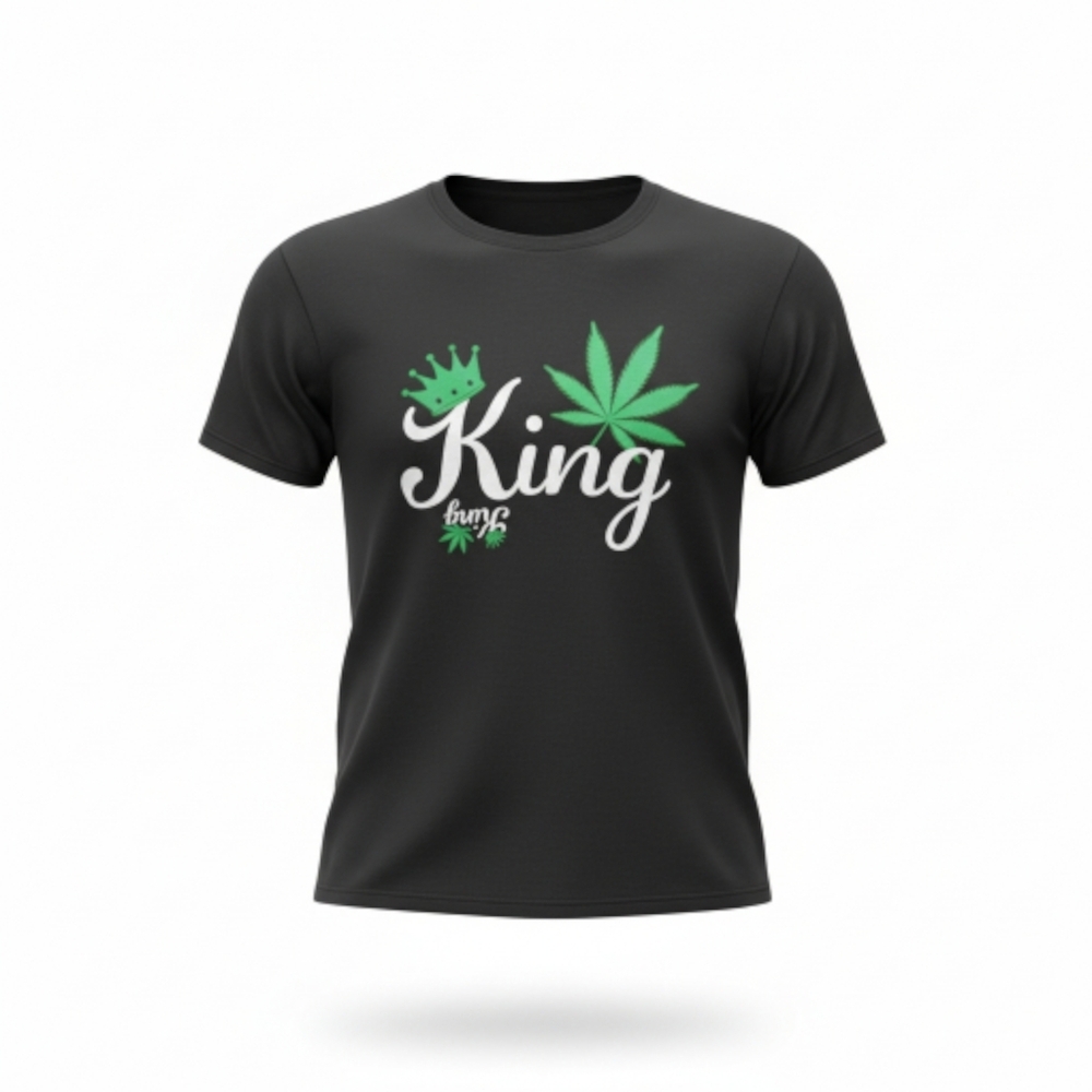 King Graffic T Shirt Medium Black Cotton Short Sleeve